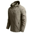 thumbnail image 1 of Xysaqa Mens Casual Lightweight Drawstring Hooded Windbreaker Jacket Outdoor Classic Sports Zip Hoodies Coat M-5XL Big & Tall, 1 of 6