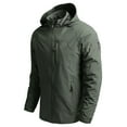thumbnail image 1 of Xysaqa Mens Casual Lightweight Drawstring Hooded Windbreaker Jacket Outdoor Classic Sports Zip Hoodies Coat M-5XL Big & Tall, 1 of 7
