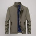 thumbnail image 1 of Xysaqa Mens Casual Lightweight Zip Up Bomber Jackets Solid Long Sleeve Windbreaker Coat Jackets with Pockets Fashion Spring Fall Clothes 3X 4X 5X (Available in Big & Tall), 1 of 6