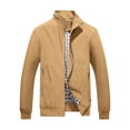 thumbnail image 1 of Xysaqa Mens Casual Lightweight Zip Up Bomber Jackets Solid Long Sleeve Windbreaker Coat Jackets with Pockets Fashion Spring Fall Clothes 3X 4X 5X (Available in Big & Tall), 1 of 3