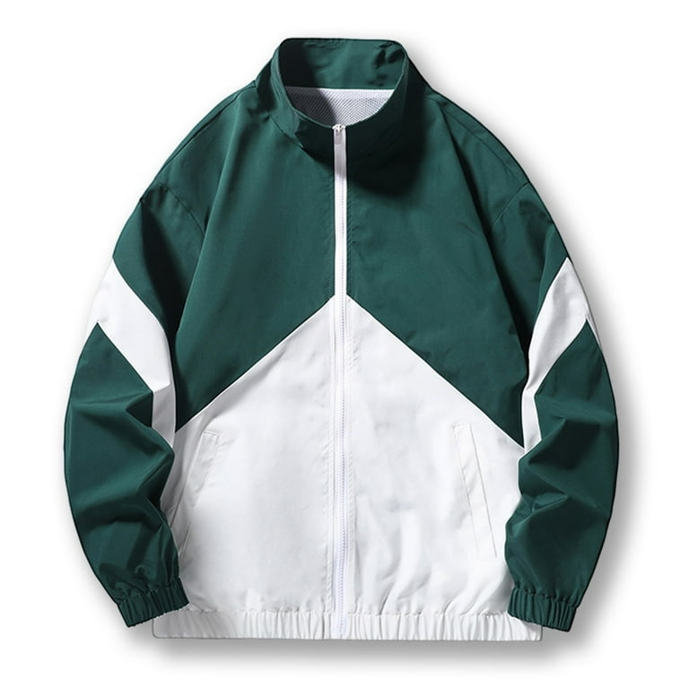 Xysaqa Mens Fashion Flight Bomber Jacket Color Block Casual