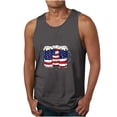 thumbnail image 1 of Xysaqa Mens Funny American Flag Tank Tops Novelty Graphic Patriotic Tees 4th of July Sleeveless Shirts for Men Casual Summer Gym Workout T-Shirts M-6XL （Available in Big & Tall), 1 of 3