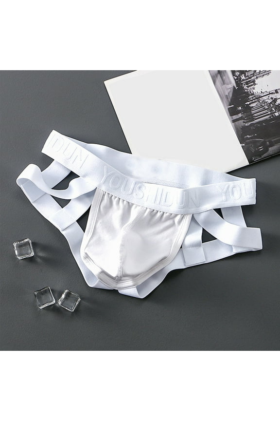 Mens Jockstrap Underwear Cotton Stretch Jock Strap Underwear Cotton Cut Out Briefs M-3XL