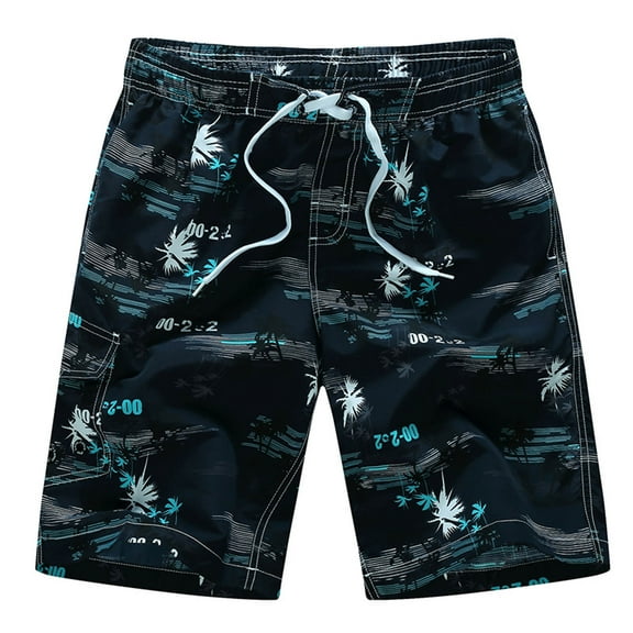 Xysaqa Mens Swim Trunks Board Shorts Cool Printed Lightweight Beach Shorts for Men Cotton Casual Hawaiian Bathing Suits 3X 4X 5X 6X （Available in Big & Tall Sizes)