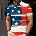 thumbnail image 1 of Njoeus Mens T-Shirts Beach Shirts For Men Men'S Golf Shirts Independence Day American Flag Print T-Shirts Mens Fashion Short Sleeve Golf Shirt Xs-4Xl Men Tops Casual Summer Savings, 1 of 5