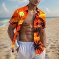 thumbnail image 1 of Xysaqa Mens T-Shirts Mens Hawaiian Shirt Men Big & Tall Cool Floral Print Shirts Merns Casual Short Sleeve Button Up T-Shirt Summer Party Beach Tshirt 2X 3X 4X Clearance, 1 of 6