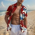 thumbnail image 1 of Xysaqa Mens T-Shirts Mens Hawaiian Shirt Men Big & Tall Cool Floral Print Shirts Merns Casual Short Sleeve Button Up T-Shirt Summer Party Beach Tshirt 2X 3X 4X Clearance, 1 of 6