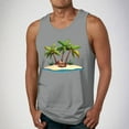 thumbnail image 1 of Xysaqa Mens Tank Tops Funny Print Summer Beach Hawaiian Shirt Cotton Sleeveless Muscle Shirts for Men Gym Workout Tanks Top Casual Bodybuilding Fitness Basic Tee S-2X, 1 of 5