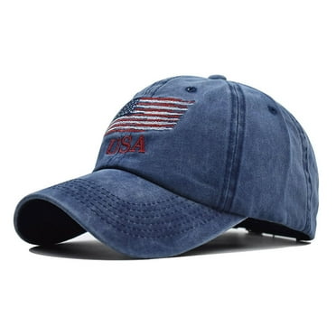 Xysaqa Patriotic Baseball Cap for Women Men USA American Flag Hat Embroidered Sports Style Vintage Trucker Hat Hat