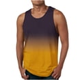 thumbnail image 1 of Xysaqa Plus Size Men's Tank Tops Gradient Sleeveless T-Shirt Gym Workout Sports Fitness Summer Casual Bottoming Vest Tops (Available in Big & Tall) 3X 4X 5X 6X Summer Savings, 1 of 5