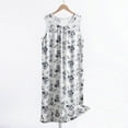thumbnail image 1 of Xysaqa Plus Size Sleepwear for Women Tank Nightgown Sleeveless Sleepshirts Casual Print Nightdress Soft Comfy Sleep Dress Loungewear 3X 4X 5X 6X Clearance Blue, 1 of 3