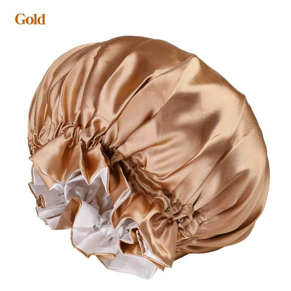 Xysaqa Satin Bonnet Silky Bonnet for Sleeping, Cute Hair Bonnets for Women, Ruffle Elastic Bands Sleep Cap, Casual Shower Cap, Comfort Satin Hair Wrap for Long Hair