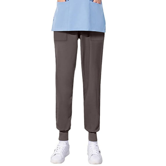 Xysaqa Scrub Pants for Women Plus Size Workwear Pull On Comfort Waist Joggers Soft Stretch Sweatpants Jogger Pants S-2X Summer Savings
