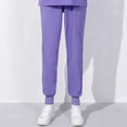 thumbnail image 1 of Xysaqa Scrub Pants for Women Plus Size Workwear Pull On Comfort Waist Joggers Soft Stretch Sweatpants Jogger Pants S-5XL Purple, 1 of 3