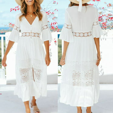 Dress for Womens Fashion 2024 Summer Fashion Stripe Maxi Dress Short ...