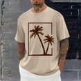 thumbnail image 1 of Xysaqa Shirts for Men Mens Summer Shirts Men's Palm Tree Print T-Shirts Short Sleeve Crew Neck Casual Tee Shirt Loose Fitted Hawaiian Beach Shirts 2X 3X 4X Mens Big & Tall Shirts On Clearance, 1 of 5