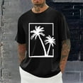 thumbnail image 1 of Xysaqa Shirts for Men Mens Summer Shirts Men's Palm Tree Print T-Shirts Short Sleeve Crew Neck Casual Tee Shirt Loose Fitted Hawaiian Beach Shirts 2X 3X 4X Mens Big & Tall Shirts On Clearance, 1 of 5