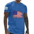 thumbnail image 1 of Xysaqa Shirts for Men Oversized Tshirts for Men Mens Shirts, Men's American Flag Graphic Shirt Cotton Short Sleeve T Shirt Gym Workout Usa Flag Patriotic Tees Tops M-3Xl Athletic Tee Shirt for Men On, 1 of 4