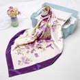 thumbnail image 1 of Xysaqa Silk Like Head Scarf, Women's 35" Satin Large Squared Hair Scarves Floral Wraps Headscarf for Sleeping, 1 of 4