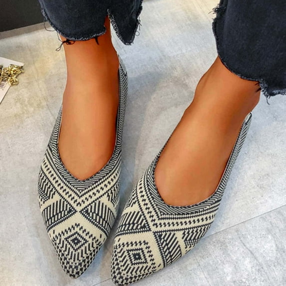 Xysaqa Slip on Work Shoes Women, Shoes for Women Sneakers Casual Flat Platform Pointed Shoes Non-Slip Light Cloth Shoes Womens Dress Shoes Savings!