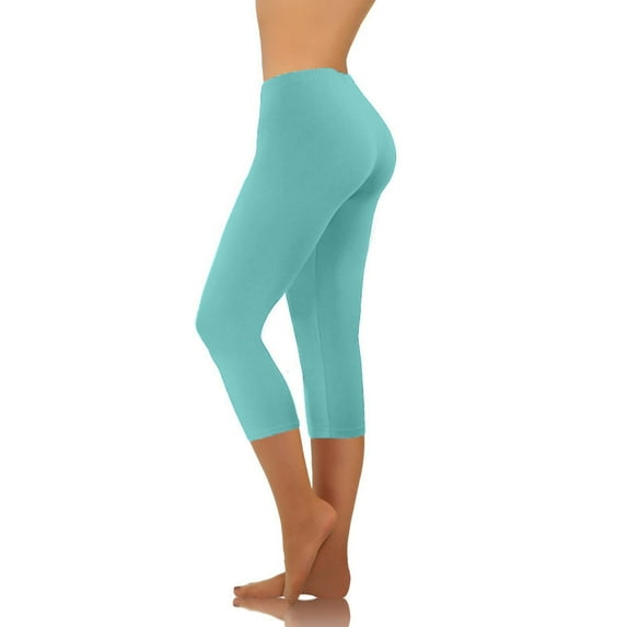 Xysaqa Soft Yoga Capris Leggings for Women Summer - Fashion Lounge Comfy Jogger Capris Pants for Womens Workout Cropped Pants S-3XL on Clearance