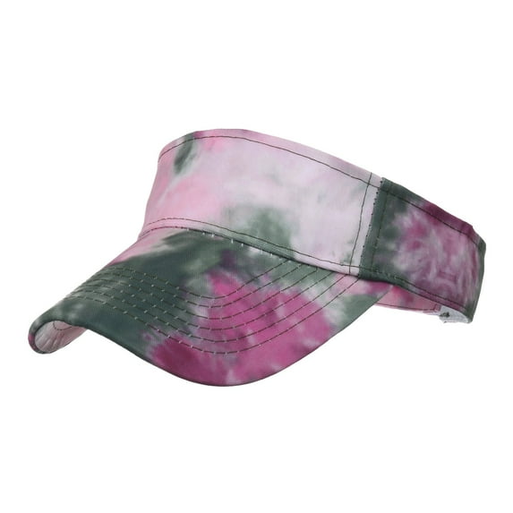 Xysaqa Sport Tie Dye Visor Hat for Women Men Empty Top Baseball Cap Summer Fashion Beach Sun Hat