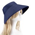 thumbnail image 1 of Xysaqa Sun Visor Hats for Women, Women's Summer Wide Brims Ponytail Hats Foldable Hat Straw Sun Hats for Women Sun Protection Travel Beach Hat, 1 of 5