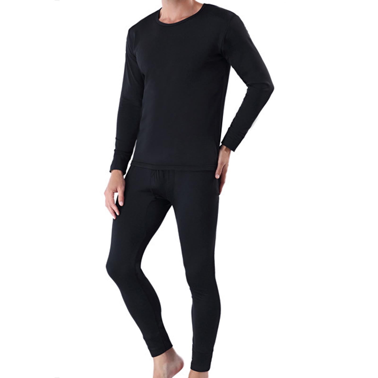 Xysaqa Thermal Underwear Set for Men, Mens Fleeces Lined Long Johns