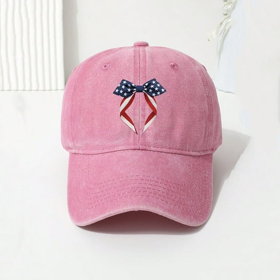 Xysaqa Unisex Baseball Cap Independence Day American Flag Printed Hat Cotton Washed Trucker Hat for Women Men (1PC)