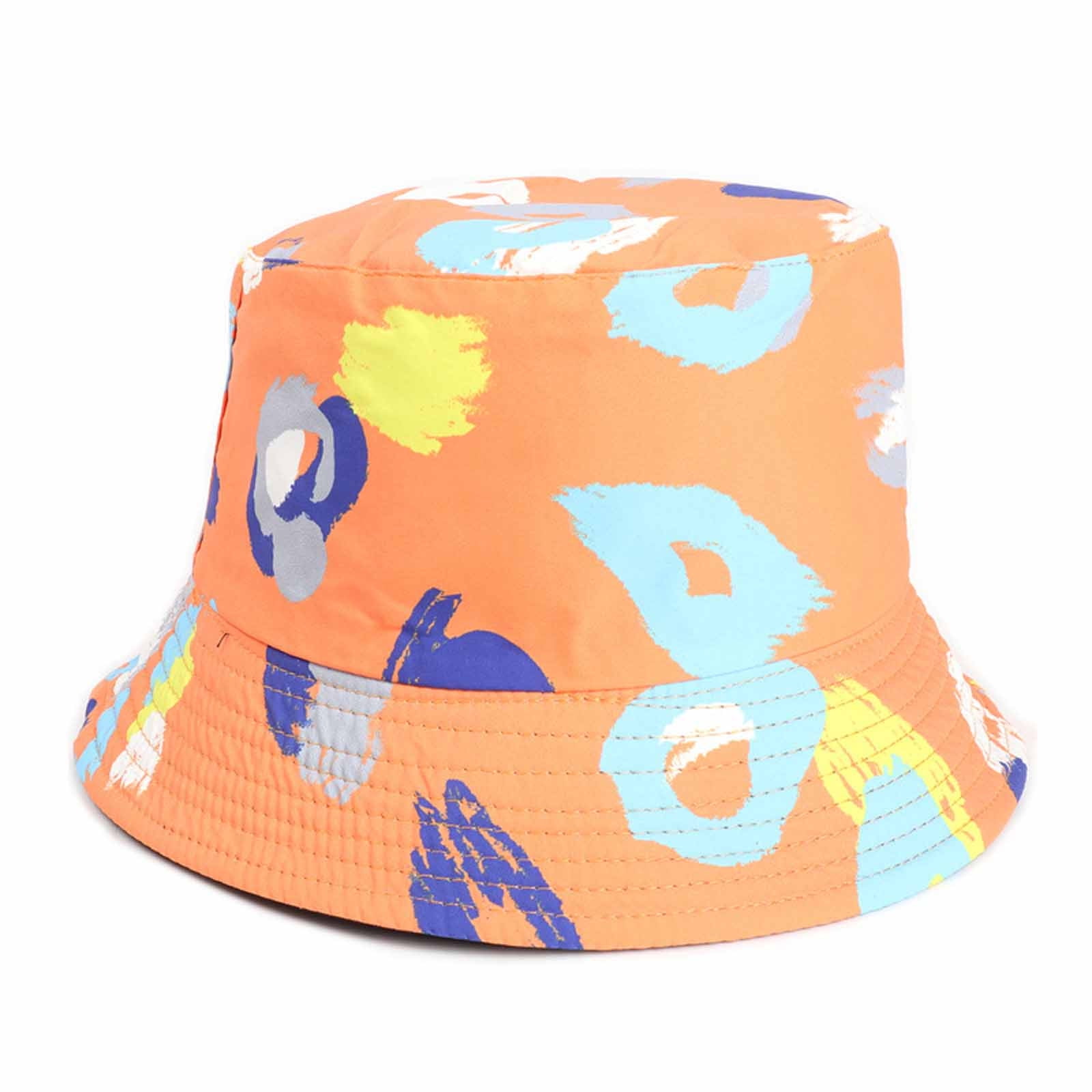 Xysaqa Unisex Double-Side-Wear Reversible Bucket Hats Summer Cute Print  Travel Beach Hat for Women Men Teens 