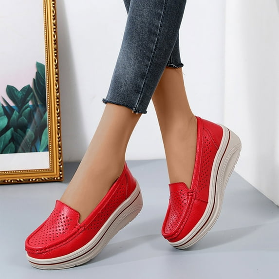 Xysaqa Walking Shoes Women, Running Shoes for Women Women's Muffin Comfort Shoes Thick Soled Casual Platform Oversized Sneakers White Shoes for Women on Clearance