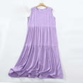 thumbnail image 1 of Xysaqa Women Plus Size Sleeveless Tank Nightgown Casual Plain Sleep Dress for Women Comfy Wide Strap Sleepwear Solid Color Summer Sleepshirt House Dress 3X 4X 5X Summer Savings, 1 of 3