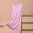 thumbnail image 1 of Xysaqa Women Plus Size Sleeveless Tank Nightgown Casual Solid Sleep Dress for Women Comfy Wide Strap Sleepwear Summer Sleepshirt House Dress 3X 4X 5X Summer Savings, 1 of 4
