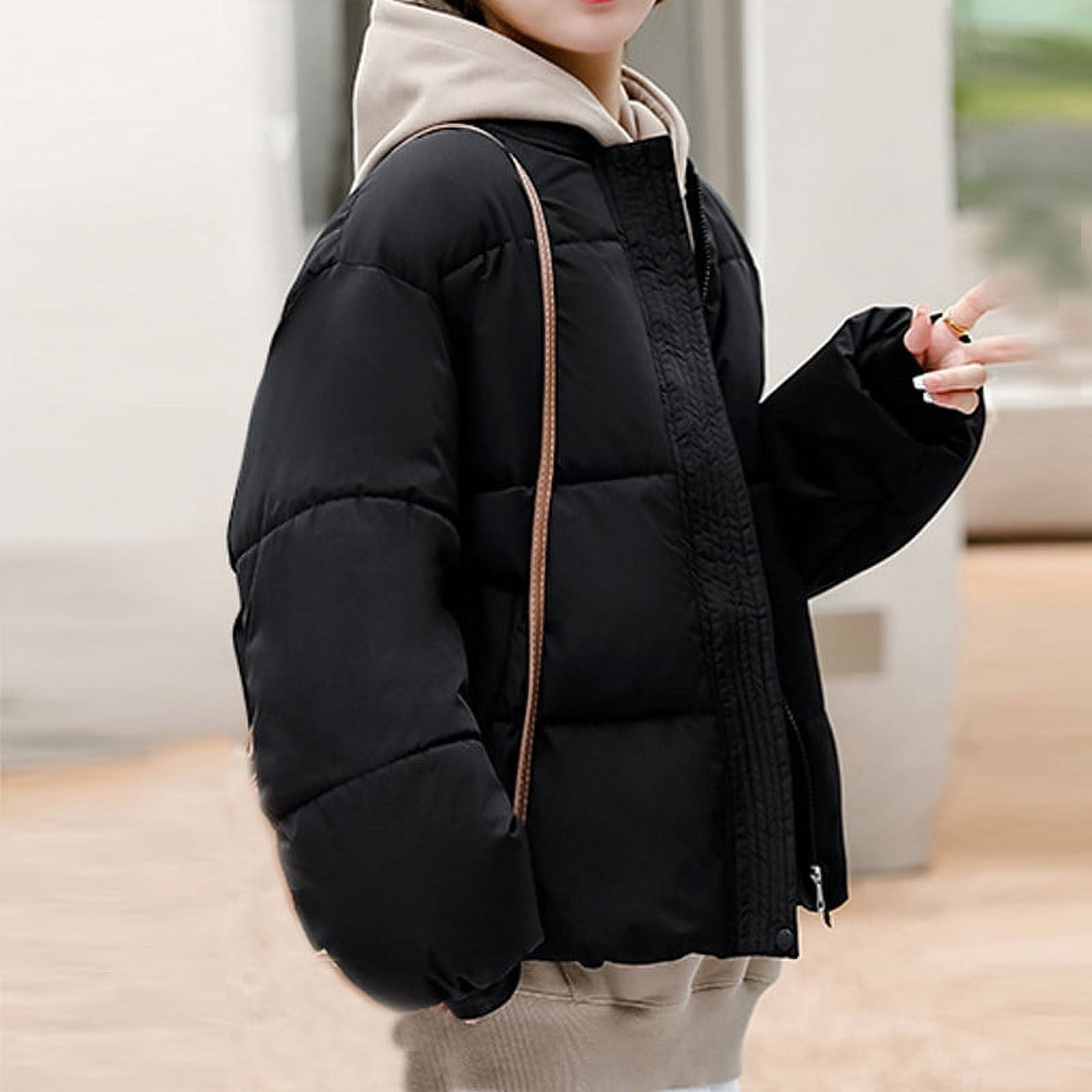 Xysaqa Women Winter Bomber Puffer Jacket Baggy Casual Xysaqa Women Winter Bomber Puffer Jacket Baggy Casual