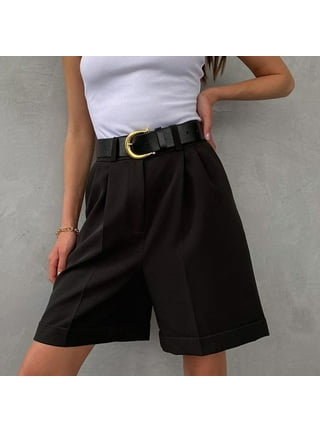  Hamklla Shorts for Women High Waist Belted Wide Leg