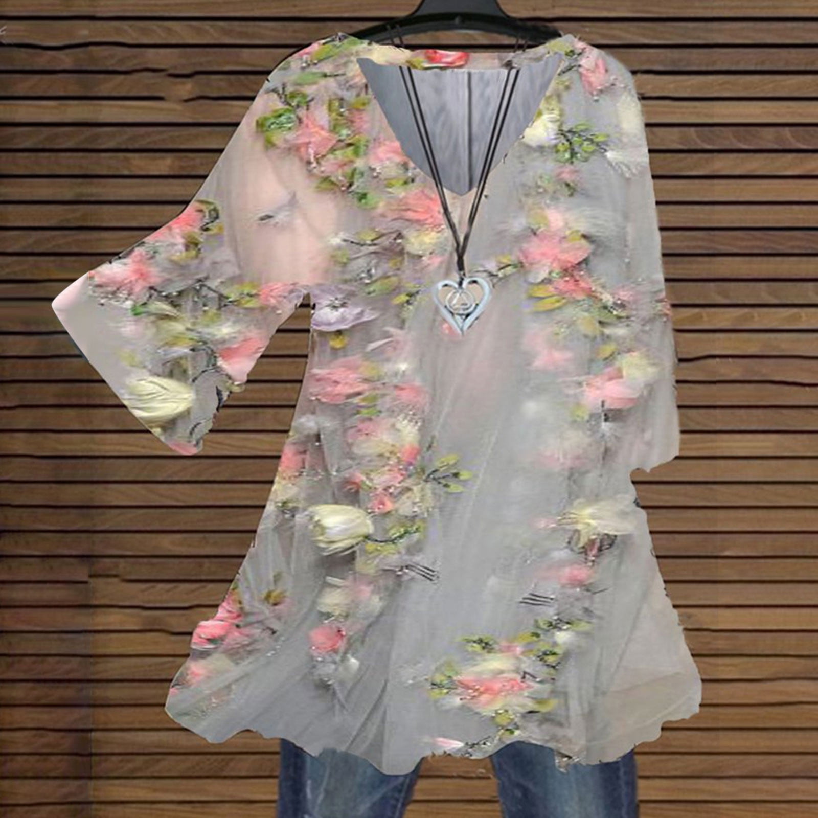 Boho Style Women Chiffon Blouse Floral Print Tops Shirt for Women Clothing 4XL Chiffon Shirts main image 1