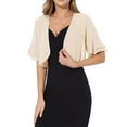thumbnail image 1 of Xysaqa Women's Half Sleeve Cardigan Comfy Lightweight Chiffon Cardigans Cropped Open Front Shrugs Bolero for Women Short Shawl Tops, 1 of 6
