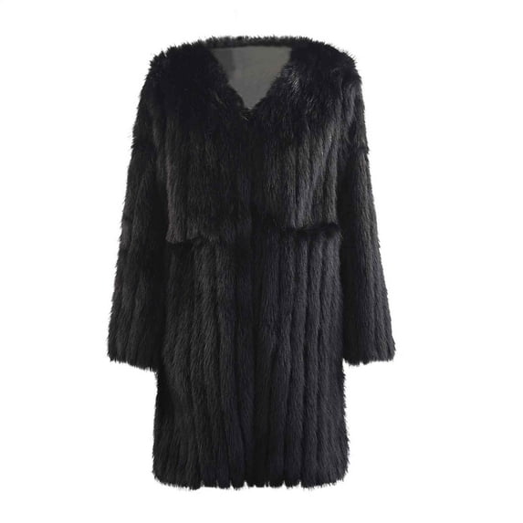 Xysaqa Women's Open Front Faux Fured Long Cardigan Coat Ladies Fashion Fuzzyed Warm Winter Jackets Outwear for Women Plus Size S-4XL