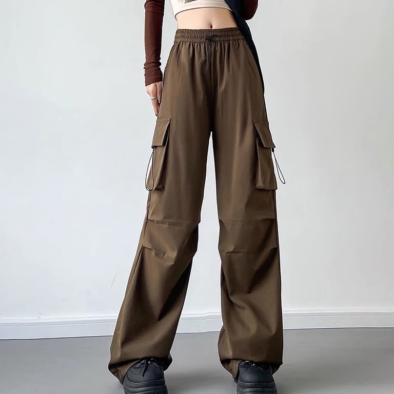 Womens Parachute Pants Wide Leg Baggy Pants Y2K Bhutan