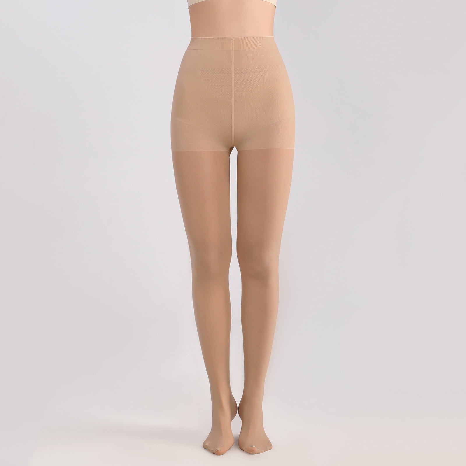 Xysaqa Women s Shaping Semi Sheer Tights 80D Control Top Pantyhose with Non Slip High Waisted Leggings for Women