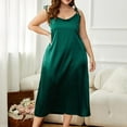 thumbnail image 1 of Xysaqa Women's Sleeveless Long Satin Nightgown Full Slip Soft Nightshirt Sleep Dress Chemise Sleepwear Lounge Dresses for Women Plus Size, 1 of 8