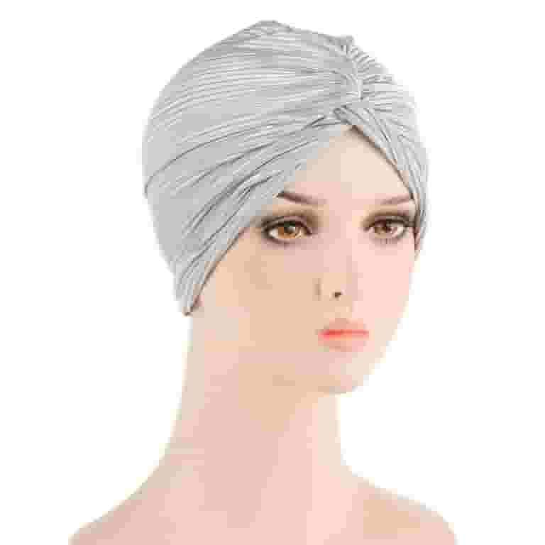 Xysaqa Women's Sparkling Twisted Turbans Beanie Cap Fashion
