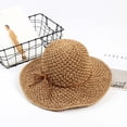 thumbnail image 1 of Xysaqa Women's Straw Sun Visor Hat Wide Brimmed Beach Sun Hat Lightweight Breathable Summer Travel Foldable Floppy Hat with Bow, 1 of 3