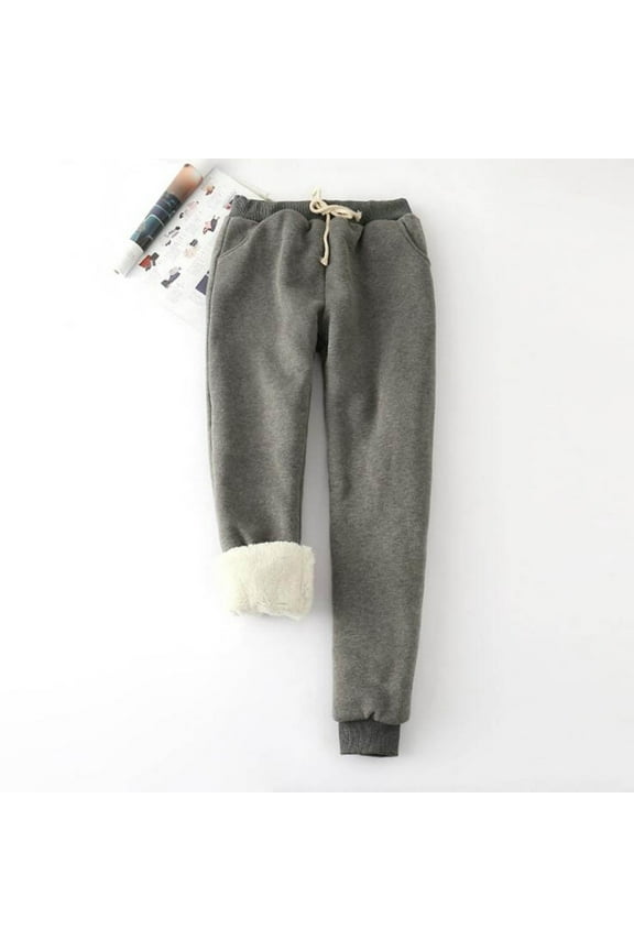 Women's Sweatpants Winter Warm Sherpas Lined Pants Athletic Jogger Fleeces Pants for Women S-5XL (Available in Plus Size)