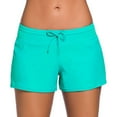 thumbnail image 1 of Xysaqa Women's Swim Shorts Stretch Drawstring Mid Waist Bathing Suit Women Boy Shorts Swimming Bottoms Swimsuit Bikini Swimwear Beach Board Shorts S-2X Summer Savings (nylon), 1 of 5