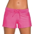 thumbnail image 1 of Xysaqa Women's Swim Shorts Stretch Drawstring Mid Waist Bathing Suit Women Boy Shorts Swimming Bottoms Swimsuit Bikini Swimwear Beach Board Shorts S-2X Summer Savings (Polyester), 1 of 7
