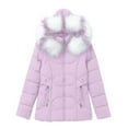 thumbnail image 1 of Xysaqa Women's Warm Thicken Puffer Jacket with Faux Fured Hood Winter Coat for Women Warm Quilted Outerwear with Zip Pockets M-3XL, 1 of 6