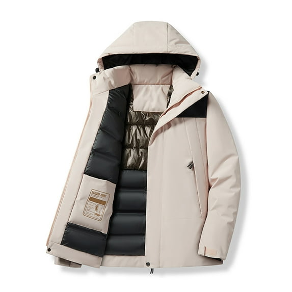 Xysaqa Women's Waterproof Ski Puffer Jacket Warm Winter Snow Down Coat Hooded Windbreaker Raincoat Jackets M-4XL (Available in plus size)