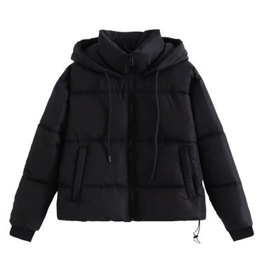 Women's Cropped Puffer Jacket – Quilted, Lightweight Winter Coat With Pockets, Casual Style