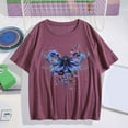 thumbnail image 1 of Xysaqa Womens Graphic Tees Funny Dragonflies Printed T-Shirts for Women Casual Summer Short Sleeve Cute Tops S-2X, 1 of 4
